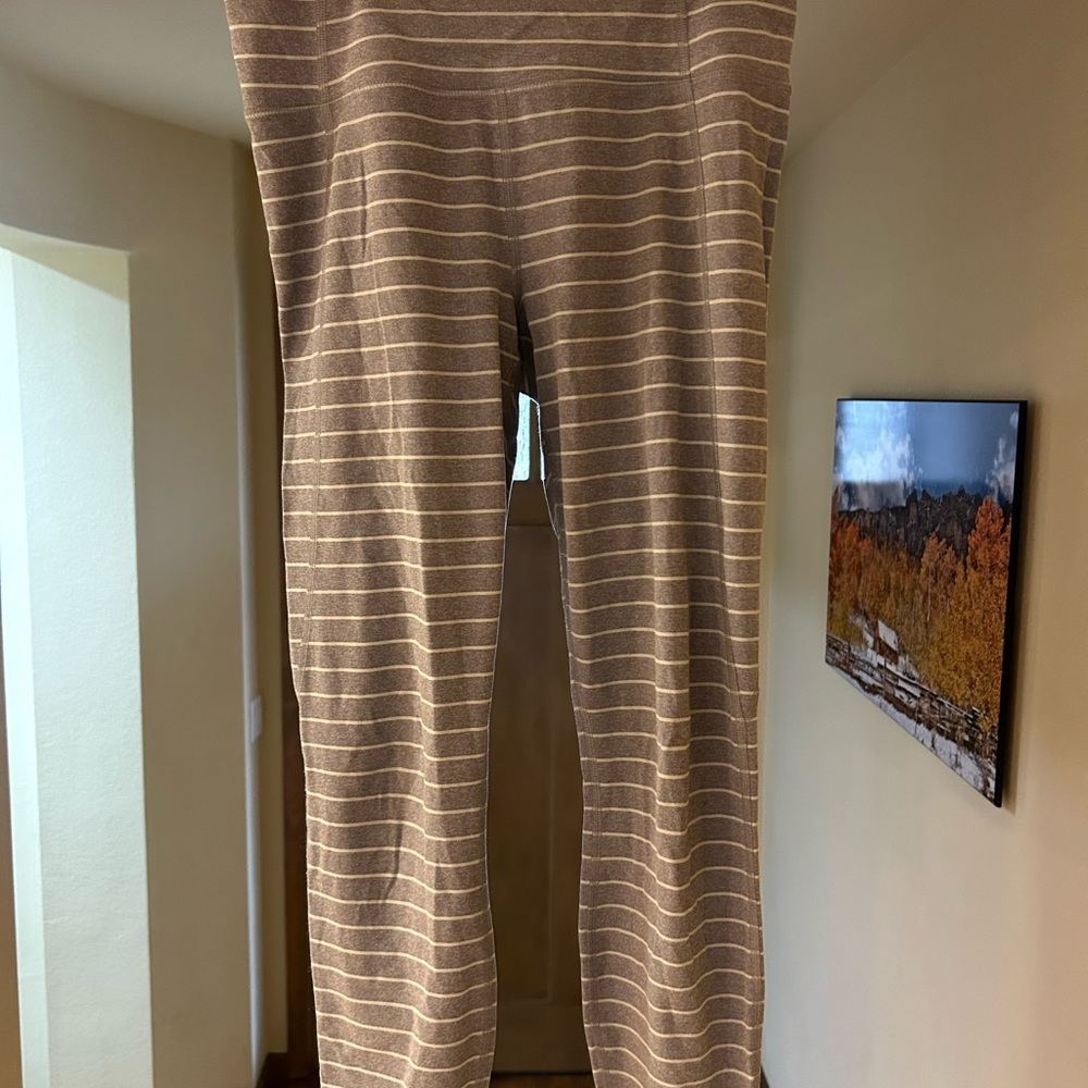 Striped Brown and White Pants